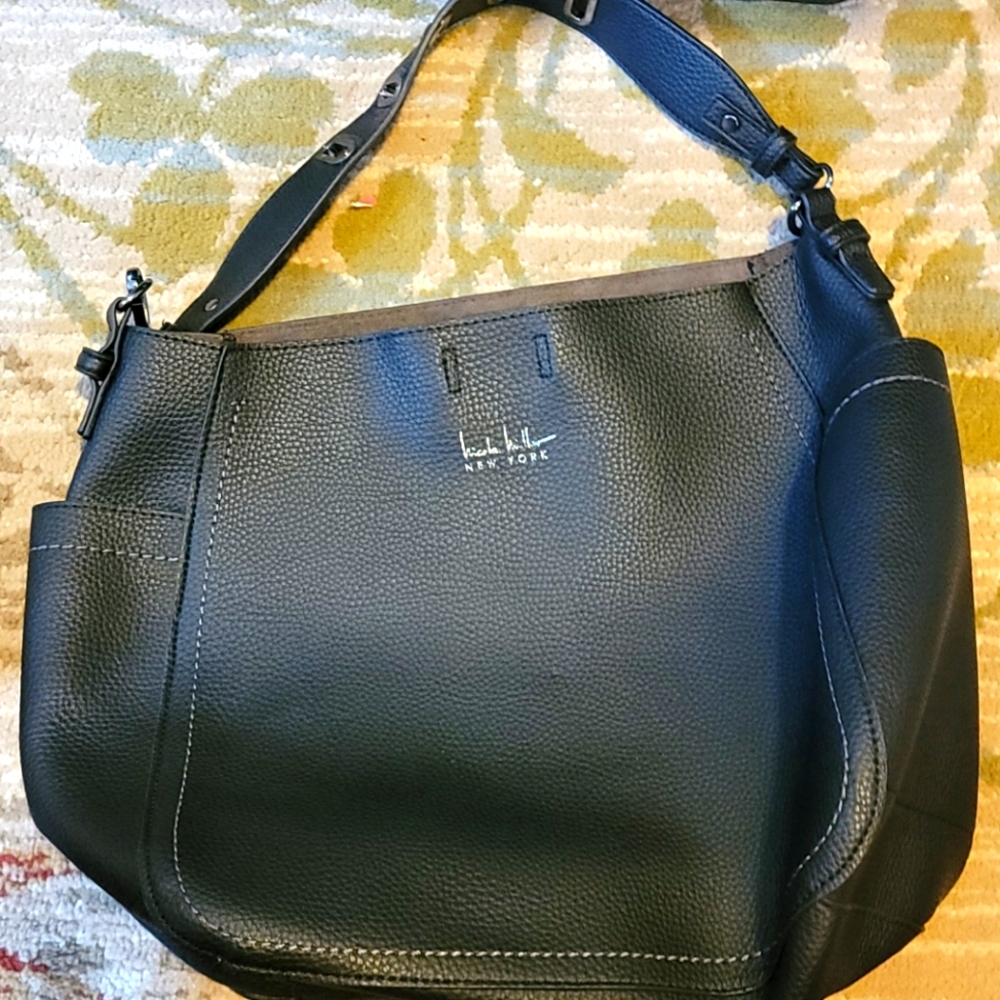 Gently used black or very deep charcoal purse